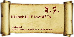 Mikschik Flavián névjegykártya